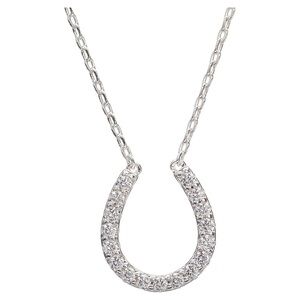 New Amanda Blu CZ Lucky Horseshoe Necklace